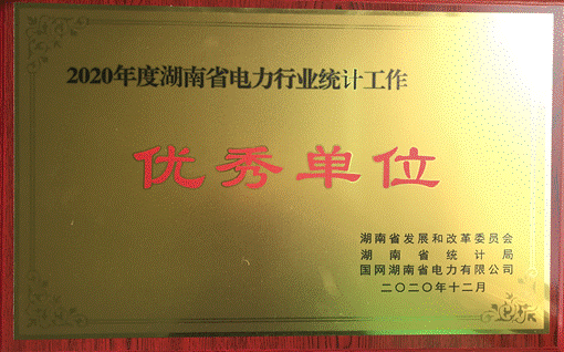 大发在线登录株洲航电分大发在线登录荣获“2020年度湖南省电力行业统计优秀单位”称号
