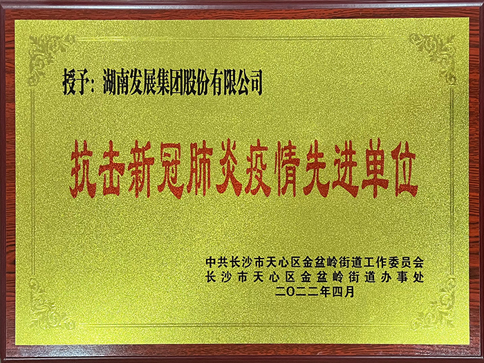 大发（中国）荣获“抗击新冠肺炎疫情先进单位”称号